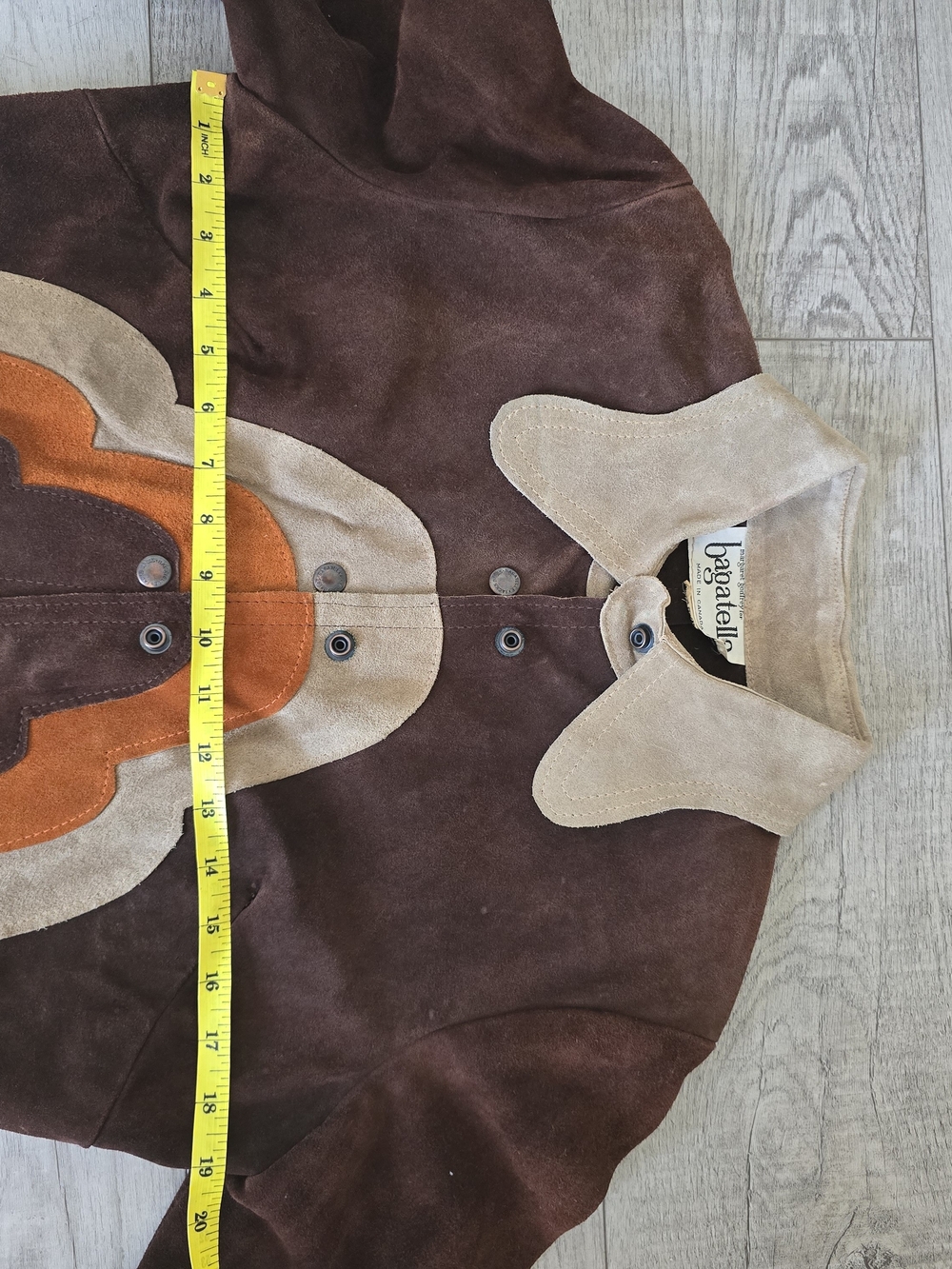 Vintage 1970s Bagatelle suede patchwork jacket - Picture 3 of 14